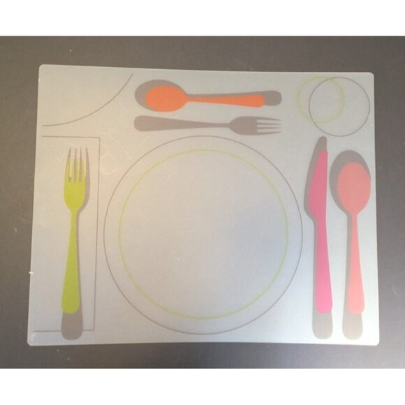 Ikea Klistrig Placemats Set of 4 Plastic Vinyl Place Setting Montessori Learning - Picture 1 of 4